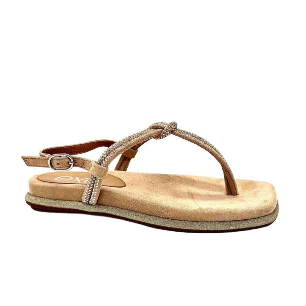 NEW EXE women's gla4008 flat sandal in tan
